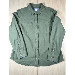 L.L. Bean Olive Casual Button-Down Shirt